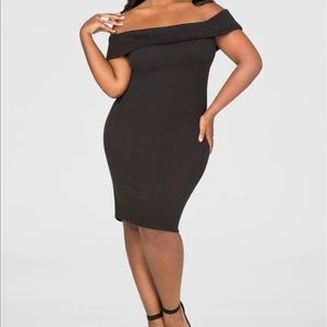 Black off the shoulder dress